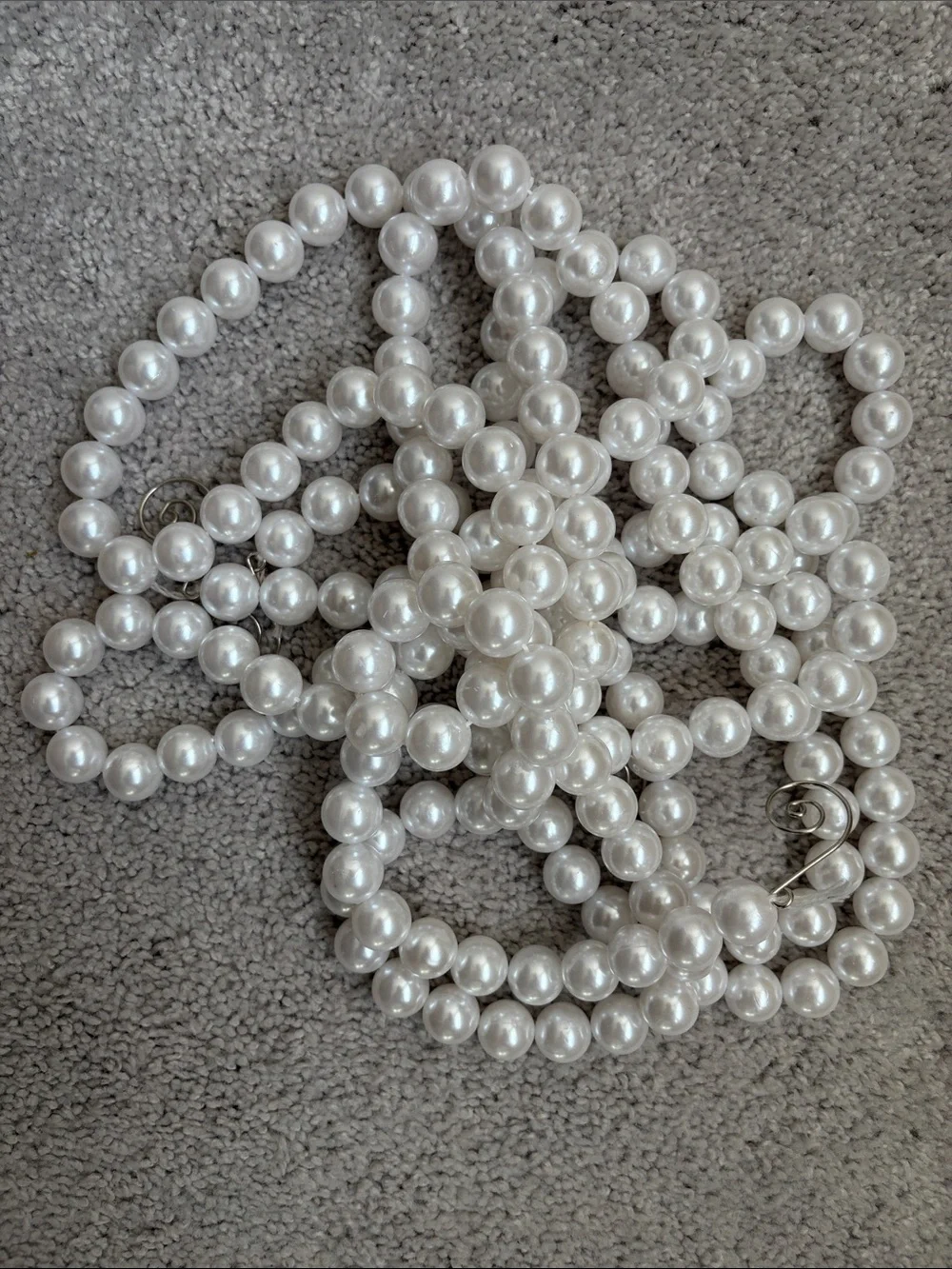 (2) Michael’s Ashland Chunky Pearl Decorative Garland with Hooks ~6ft